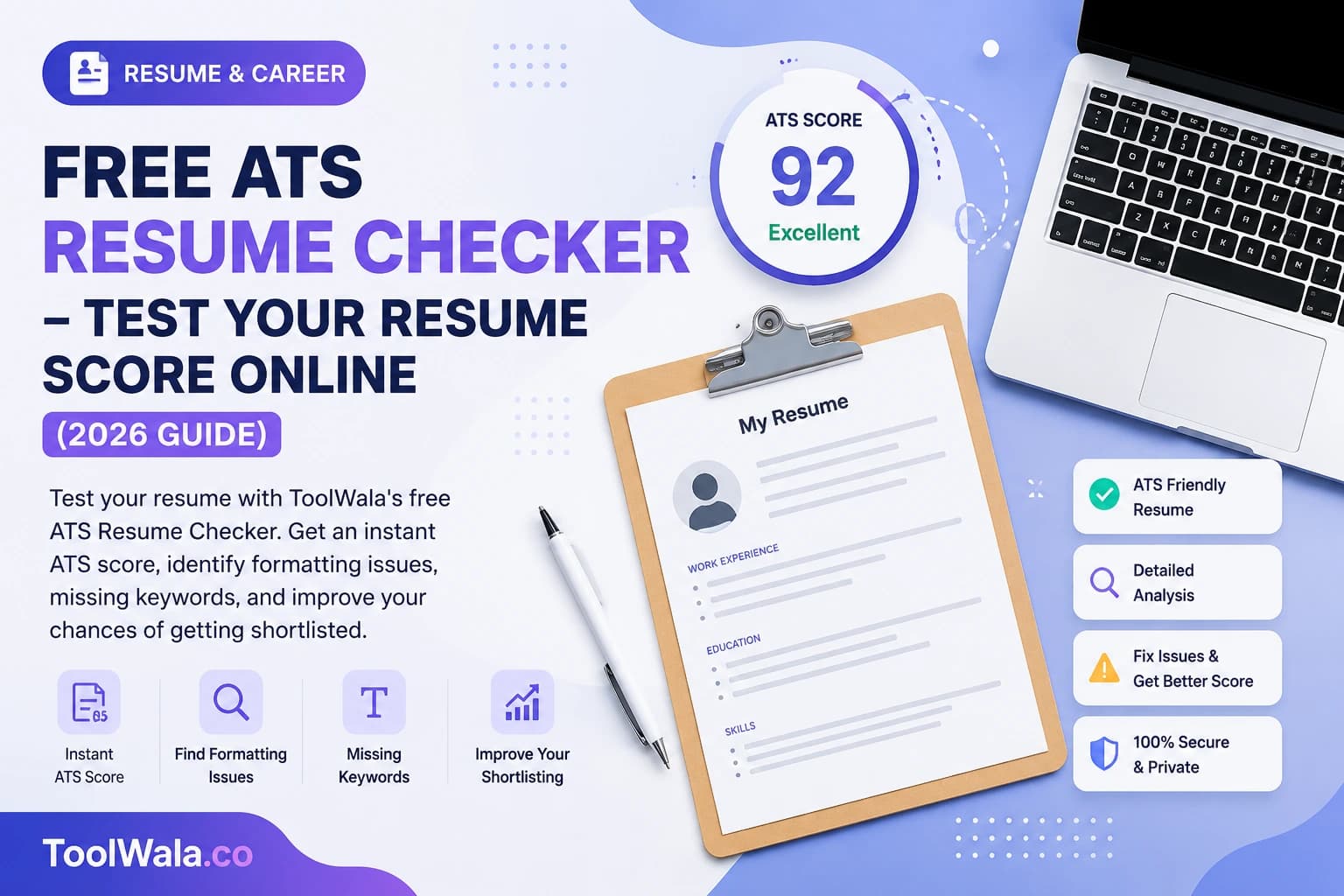 Free ATS Resume Checker – Test Your Resume Score Online (2026 Guide)
